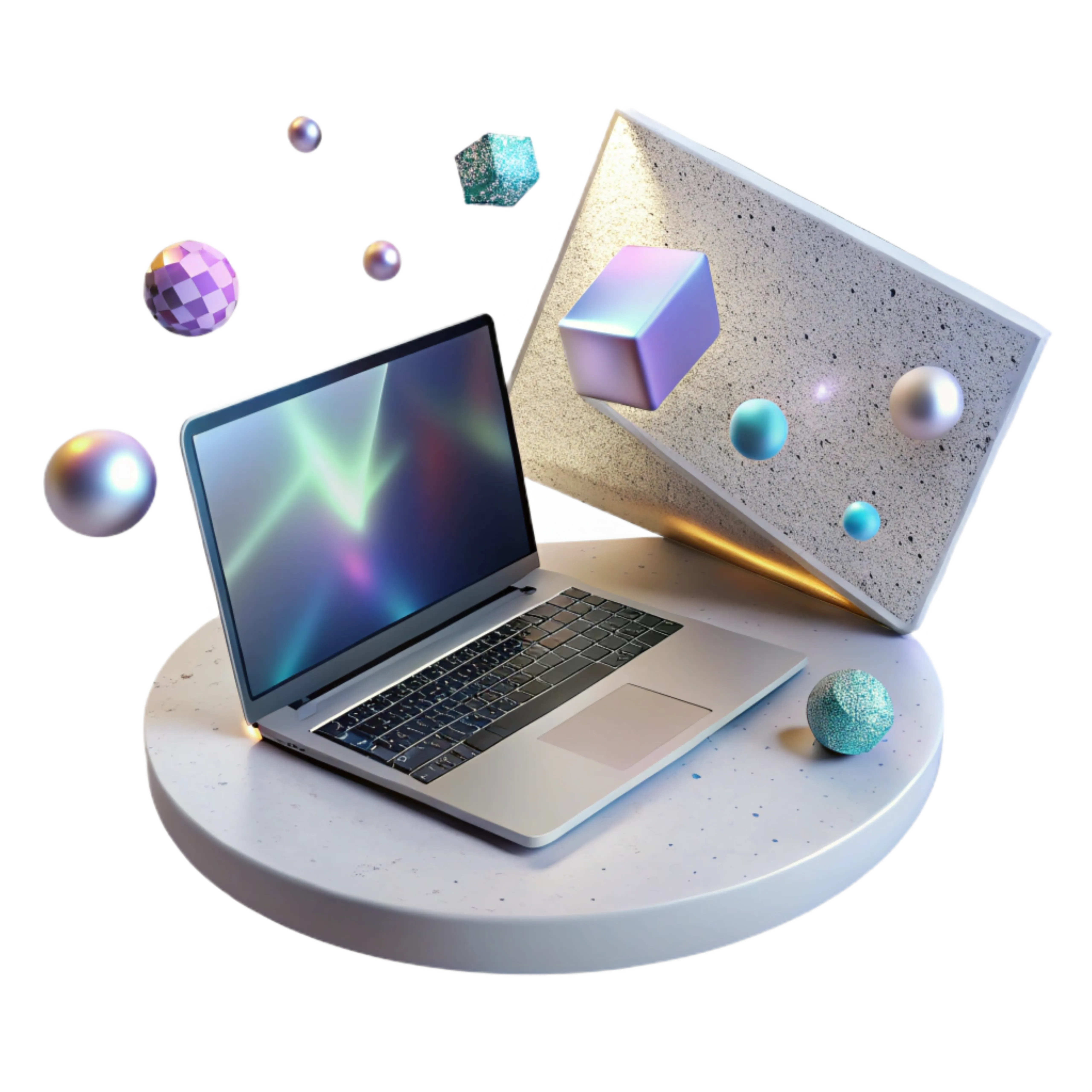 Açık laptop mockup
